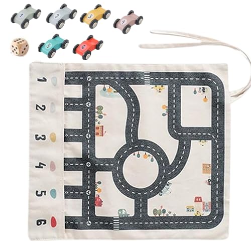 Kids Play MAT Set Party bevorzugt Autos, interaktives Autospiel, Rennstrecke, leichte und leicht zu rollende, interaktive Rennspielset, 31 cm, für Kinder von Byeaon