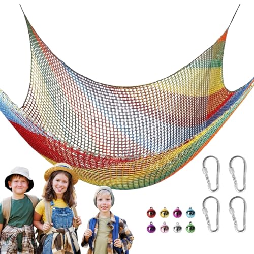 Kids Playground Net, Climbing Cargo Net, Double Layers Playground Safety Net, Multi-use Climbing Net, Backyard Climbing Net, Portable and Ideal to Use for Backyard, Bedroom Playground von Byeaon