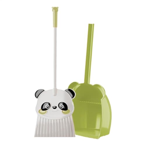 Kinderbesen Und Dustpan Set, Housekeeping - -Set, -Panda -Besen, Einfach Zu Lagern Und Zu Benutzen, Langlebige Und Sichere Materialien, 17x44 cm, Für Kinder Und Für Die Haushalt von Byeaon