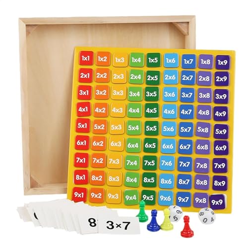 Magneter Additionsbrett, Mathematik -Lernbrett, Holzmathematik -Puzzle, vielseitiges Bildungsspiel, tragbarer und einfacher Speicher, 22.8x22.8x3,3 cm, für Kleinkinder und Vorschulkinder von Byeaon