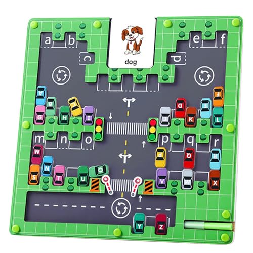 Magnetisches Labyrinthspiel, Kinder Lernen Spielzeug, Frühschulspielzeug, Steigert Kognitive Fähigkeiten, Sicher Und Langlebig, Unterhaltsames Alphabetspiel, 11.81 X 11,81 X 0,98 Zoll, Für Jungens Un von Byeaon