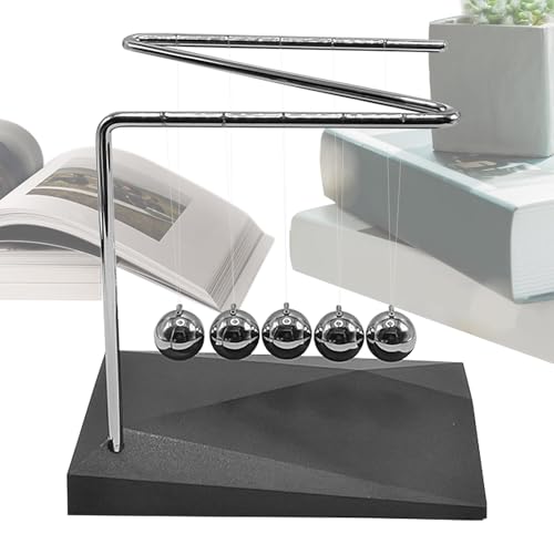 Perpetual Motion Desk | Steel Ball Pendulum | Physics Desk Toy | Science Motion Gadget | Newton Balls Toy | Pendulum Swing Toys Desk Science Gadget for Kids Students Teachers von Byeaon