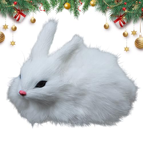 Realistischer Plüschhasen, Gefüllter Tierhasen 14x9x11cm | Entzückende Weihnachtsdekoration Plüsch Kaninchen | Weicher Schlafender Begleiter Für Wohnzimmer, Bett, Kinderzimmer, Schlafzimmer, Co Realistischer Plüschhasen, Gefüllter Tierhasen 14x9x11cm | Entzückende Weihnachtsdekoration Plüsch Kaninchen | Weicher Schlafender Begleiter Für Wohnzimmer, Bett, Kinderzimmer, Schlafzimmer, Co von Byeaon