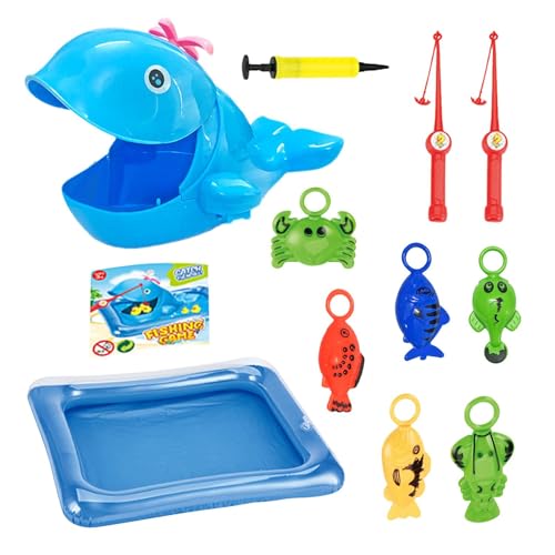 Sommerpool -Spiel, Fischereisenset im Freien, Kinderfischereispiel, einfach zu bedienen, pädagogisches und interaktives Spiel, 15,5 cm, für Kinder und Mädchen mit 3 bis 5 Jahren von Byeaon