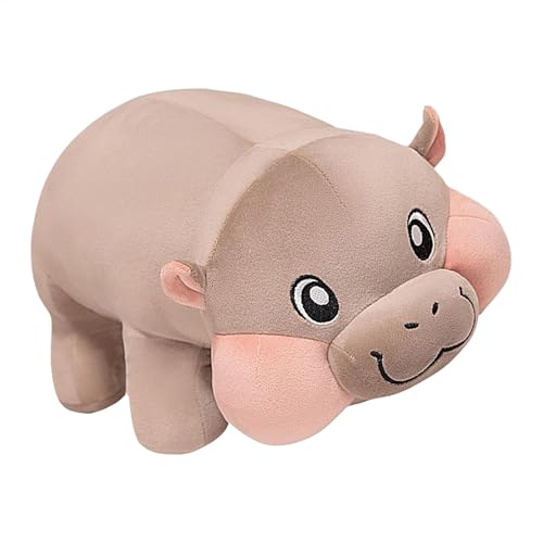 Throw Pillow Hippo | Stuffed Animal Doll | Hippo Plush Toy | Baby Soft Pillows | Toddler Hippo Plush | Kids Plush Toy | Animal Doll Pillow | Plush Hippo Toy | Soft Animal Doll for Babies Toddler Kids von Byeaon