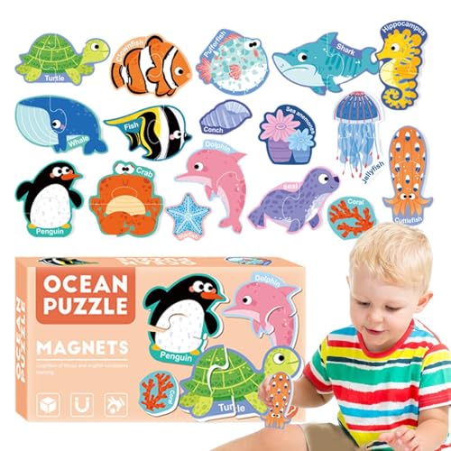 Tier-Puzzle | Magnetisches Reisespiel | Cartoon-Puzzle-Set | Roadtrip-Puzzle | Reise-Puzzles | Cartoon-Magnetspielzeug | Pädagogisches Kinderspiel für die meisten Kinder, , Mädchen von Byeaon