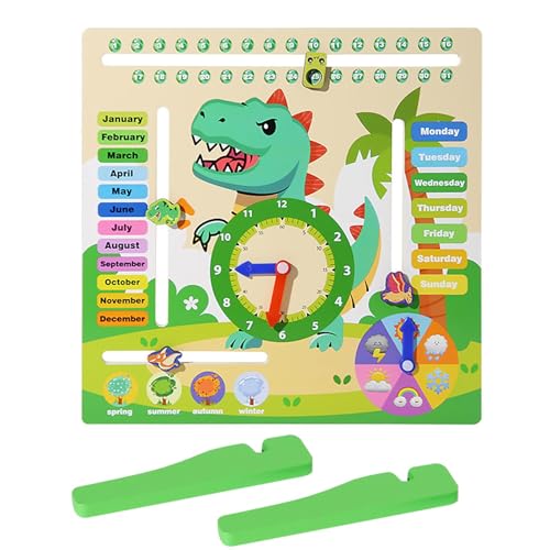 Toddler Learning Calendar | Wooden Weather Board | Kids Daily Calendar | Educational Weather Board | Learning Toys for Kids | Toddler Homeschool Supplies for Boys and Girls 3+ von Byeaon