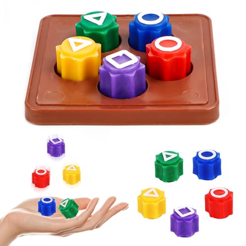 Byffoer Gonggi traditionelles Koreanisches Spielspiel Gonggi Jack Jack Stein-Kieselstein-Set,Gonggi Jack Stone Pebbles Set (5pcs+Base) von Byffoer