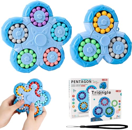 Magic Beans Rotating Finger,Rotierender Fingerwürfel Spielzeug Knobelspiele für Erwachsene,Geschicklichkeitsspiele Konzentrationsspiele Dekompression Puzzle Toys Geschenk für Kinder ab 3 Jahren von Byffoer