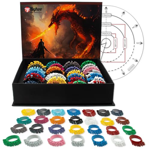 Byhoo Metall DND Zustandsringe in 28 Markern mit Zauberschablone, 112PCS DND Miniaturen Status Effekt Ringe mit Aufbewahrungsbox, D&D Pathfinder und mehr Tabletop RPG von Byhoo