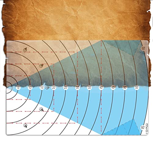 Byhoo Zauber AOE Schadensvorlage DND-Bereichseffektmarker Verbessertes 60-Fuß-AOE-Bereichsschaden-Messwerkzeug Tabletop-Spielmatten-Zubehör für Dungeons und Drachen 5E Pathfinder und andere TTRPGs von Byhoo