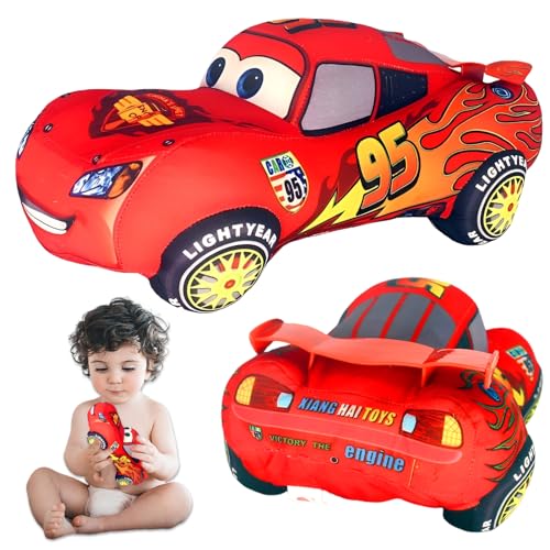 Byhsoep Cars Kuscheltier,Mqueen Soft Toys,Auto Kuscheltier,Mqueen Plüschautospielzeug Puppe Geschenk für Kinder Jungen Mädchen von Byhsoep