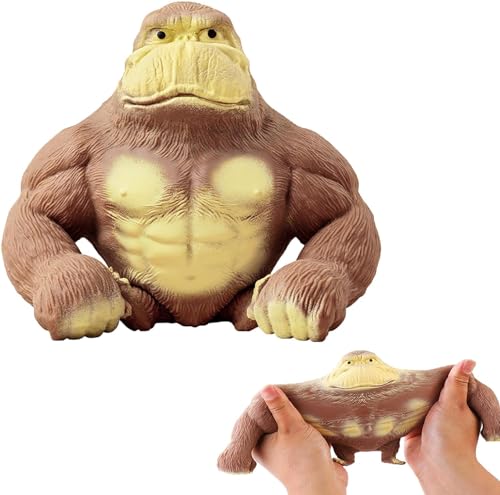 Gorilla Stress Toy,Gorilla Stressabbau Spielzeug,Squishy Monkey,Gummi AFFE Spielzeug,Reduziert Stress und Ängste,Monkey Splat Stress Relief Toys for Adults,Reduziert Stress und Ängste von Byhsoep