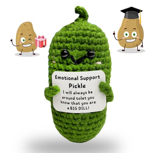 Lustige Stofftiere Positive Gurke,Pocket Hug Positive Potato,Positive Cucumber,Positive Potato Pocket Hug Geschenk,Plüschtiere Geschenkideen für Weihnachts,Familie,Patienten,Freund und Freundin von Byhsoep