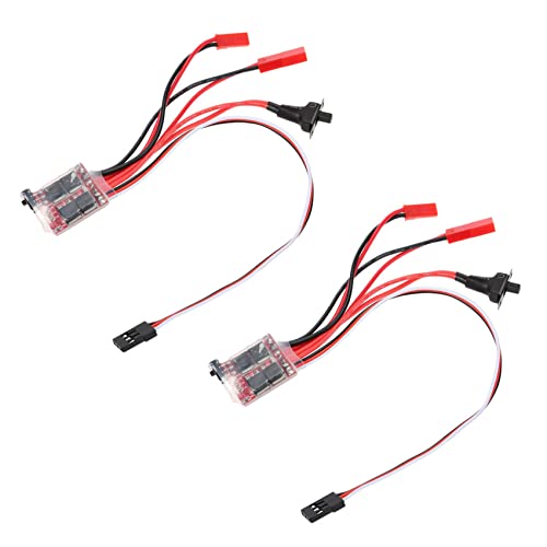 Bzwyonst 2X 30A Mini Gebürstet ESC Gebürsteter Elektronischer Drehzahl Regler für Controller Boot Auto Tank Top Regler von Bzwyonst