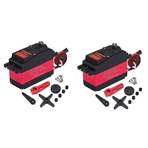 Bzwyonst 2X Hohes Drehmoment Wasserdicht 60 Kg 180 ° DS5160 Metall Getriebe Digital Servo für 1/6 Axial SCX6 1/5 Redcat Baja von Bzwyonst