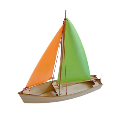 Bzwyonst Selbstfahrendes Segelboot, Holzboot-Modellbausatz, DIY-Montagespielzeug, Handgefertigtes Kinderspielzeug von Bzwyonst