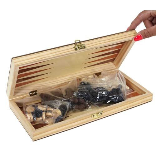 Koffer aus Holz, 3-in-1-Spiele von C L'AFFAIRE