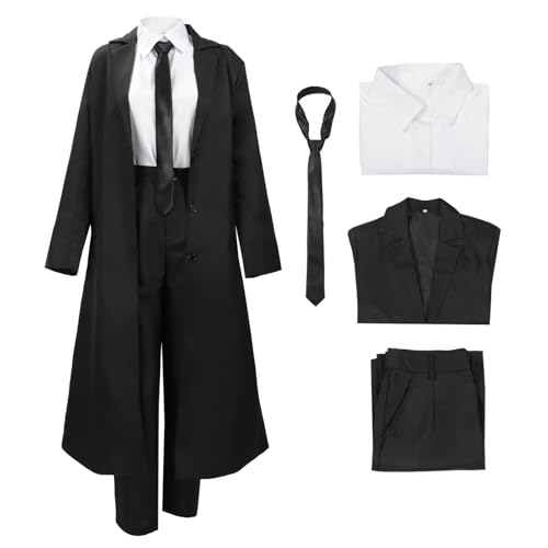 C-ZOFEK Damen-Jacken-Anzug-Set mit Krawatte, US-Größe, Schwarz, Cosplay-Kostüm, Uniform-Outfit (XS) von C-ZOFEK