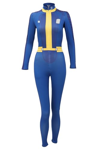 C-ZOFEK Lucy 33 Dweller Cosplay Bodysuit für Damen, Kostüm, Overall, blaues Outfit für Halloween, Blau, S von C-ZOFEK