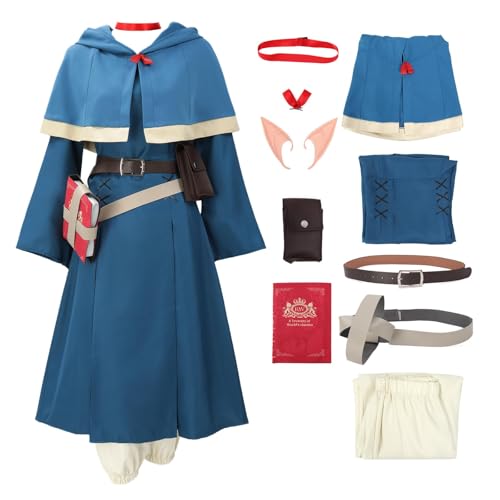 C-ZOFEK Marcille Cosplay-Kostüm, komplettes Set für Halloween-Party (Blau, Größe XS) von C-ZOFEK