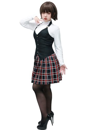 C-ZOFEK Persona 5 Makoto Niijima Cosplay Kostüm Schuluniform Kleid Outfit (X-Large) von C-ZOFEK