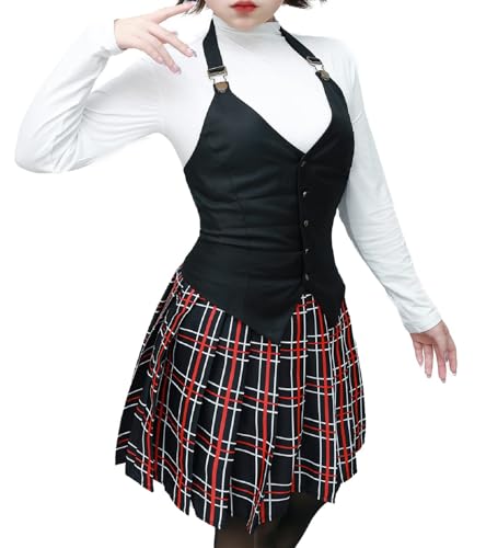 C-ZOFEK Persona 5 Makoto Niijima Cosplay Kostüm Schuluniform Kleid Outfit (groß) von C-ZOFEK