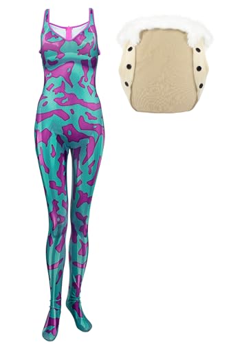 C-ZOFEK US Damen Bodysuit Cosplay Kostüm 3D Gedruckt Jumpsuit mit Tank Halloween Kostüme, Violett, XXX-Large von C-ZOFEK