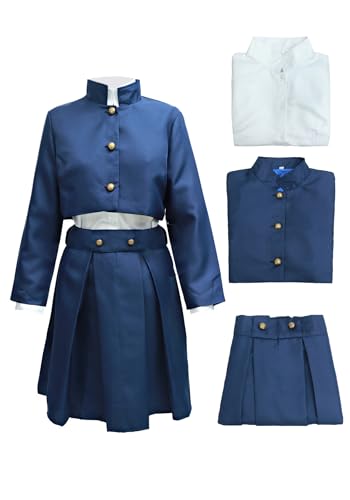 C-ZOFEK US-Größe Nobara Cosplay-Uniform mit Gürtel, Hüfttasche, Mantel, Rock, Anime-Kostüm, Outfits (XS) von C-ZOFEK