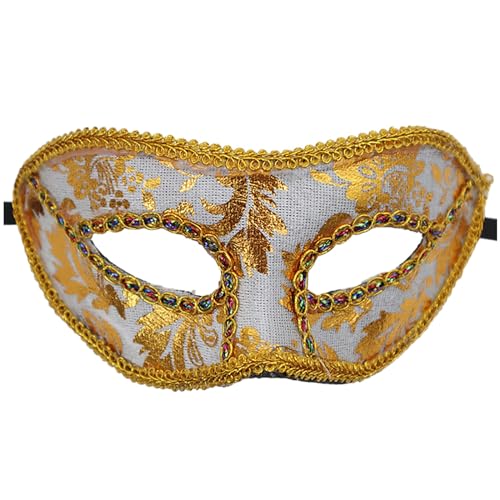 C'est TT B Ware Retouren, Venezianische Maske Schwarz Venedig Maskenball Erwachsene Karneval Maske Verkleidung Tanz Ball Party Venezianische Maske Fasching Halloween Masquerade Mask von C'est TT