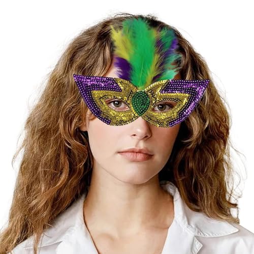 C'est TT Karneval Kostüm Damen, Venezianische Maske Venedig Verkleidung Maskenball Tanz Ball Party Karneval Maske Halloween Schwarz Venezianische Maske Erwachsene Fasching Masquerade Mask von C'est TT