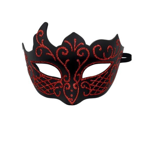 C'est TT Maske Maskenball Frau, Venezianische Maske Karneval Erwachsene Masquerade Mask Halloween Venedig Maskenball Fasching Verkleidung Venezianische Maske Tanz Ball Party Schwarz Maske von C'est TT