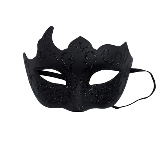 C'est TT Maskenball, Venezianische Maske Karneval Erwachsene Masquerade Mask Halloween Venedig Maskenball Fasching Verkleidung Venezianische Maske Tanz Ball Party Schwarz Maske von C'est TT