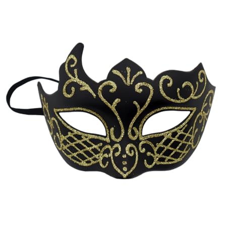 C'est TT Maskenball Damen, Venezianische Maske Karneval Erwachsene Masquerade Mask Halloween Venedig Maskenball Fasching Verkleidung Venezianische Maske Tanz Ball Party Schwarz Maske von C'est TT