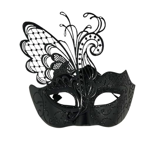 C'est TT Maskenball Maske, Venezianische Maske Schwarz Tanz Ball Party Maskenball Venedig Erwachsene Masquerade Mask Halloween Fasching Venezianische Maske Verkleidung Karneval Maske von C'est TT