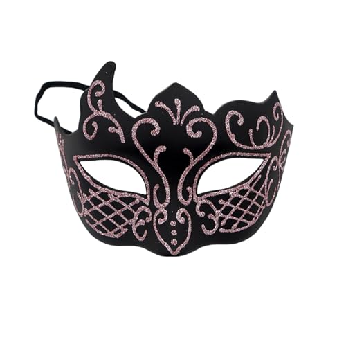 C'est TT Masquerade Mask, Venezianische Maske Karneval Erwachsene Masquerade Mask Halloween Venedig Maskenball Fasching Verkleidung Venezianische Maske Tanz Ball Party Schwarz Maske von C'est TT