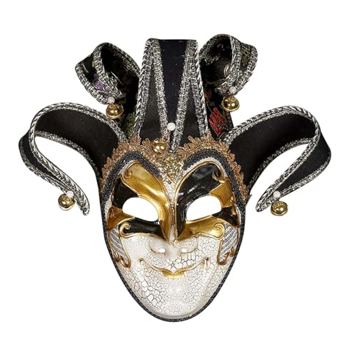 C'est TT Retourenkauf, Venezianische Maske Schwarz Venedig Masquerade Mask Karneval Fasching Maskenball Halloween Verkleidung Venezianische Maske Erwachsene Tanz Ball Party Maske von C'est TT