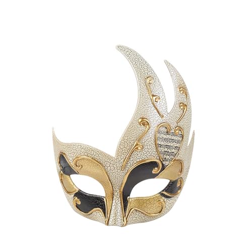 C'est TT Venezianische Maske, Venezianische Maske Venedig Schwarz Masquerade Mask Fasching Karneval Venezianische Maske Halloween Erwachsene Maskenball Tanz Ball Party Verkleidung Maske von C'est TT