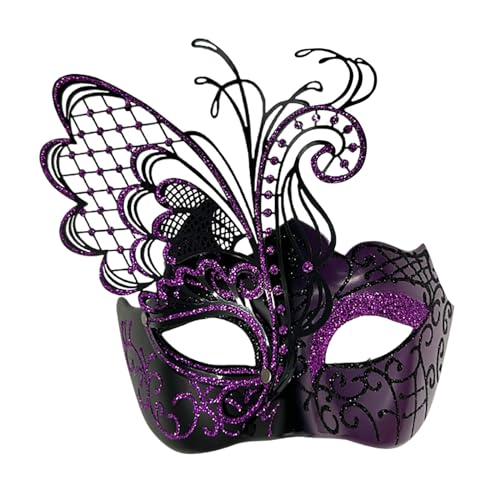 C'est TT Venezianische Masken, Venezianische Maske Schwarz Tanz Ball Party Maskenball Venedig Erwachsene Masquerade Mask Halloween Fasching Venezianische Maske Verkleidung Karneval Maske von C'est TT