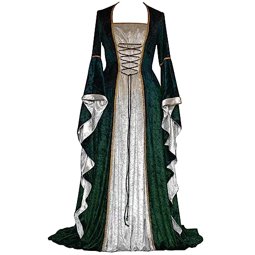 Freizeitkleider für Damen: Mittelalter Kleider Mittelalter Kostüme Halloween Karneval Halloween Gothic Kostüm Renaissance Halloween Cosplay Kostüm Freizeitkleider für Damen von C'est TT