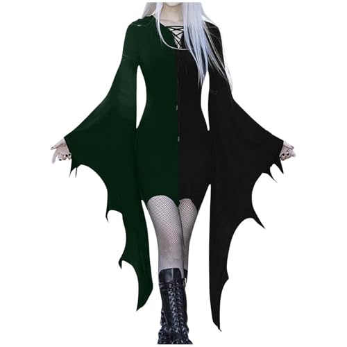 Halloween Kostüm Damen Fledermaus Halloween Kostüm Cosplay Kostüm Schwarz Fledermaus Kostüm Faschingskostüme Steampunk Minikleid Vampir Cosplay Hexenkostüm von C'est TT