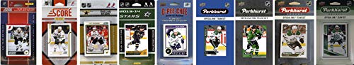 C&I Collectables STARS919TS NHL Dallas Stars 9 Verschiedene lizenzierte Sammelkarten-Team-Sets, Weiss/opulenter Garten von C&I Collectables