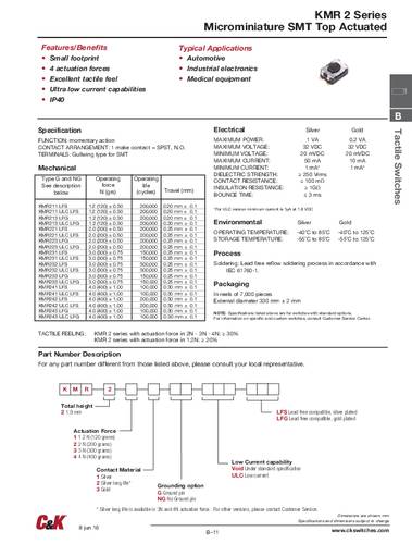 C & K Switches KMR731NGLFS von C & K Switches