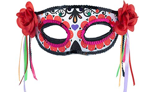 (BOX6) D.O.T.D Half Mask - Day Of The Dead von amscan