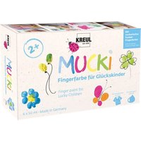 C.KREUL 23050 MUCKI Fingerfarbe für Glückskinder 6er Set 50 ml von C.KREUL