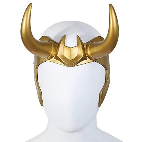 CAFELE Superheldenhelm Hörner Cosplay, 2021 TV Superhelden-Serie Film Thor Ragnarok Superhelden Krone Maske Cosplay Halloween Kostüm Zubehör (Superheldenhelm) von CAFELE