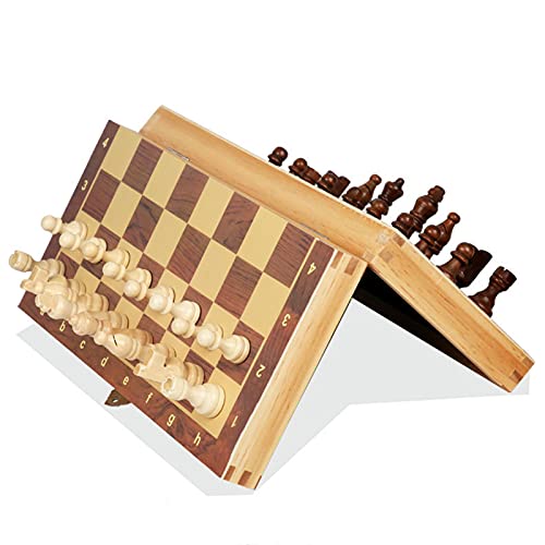 Magnetisches Reiseschachspiel mit klappbarem Schachbrett und magnetischen Schachfiguren, Lernspielzeug, Schachbrettspielset, 11,4 x 11,4 x 1 Zoll von CAFIEDR