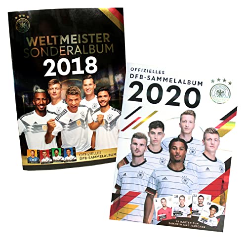 CAGO EM 2020 REWE + WM 2018 REWE Sammelkarten - je 1 leeres Sammelalbum + Collect-it Sleeves Hüllen von CAGO