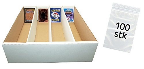 CAGO Unbekannt Riesen Deck-Box + 100 Beutel (weiß) für 4000 Karten (Magic / Pokemon / YuGiOh) von CAGO