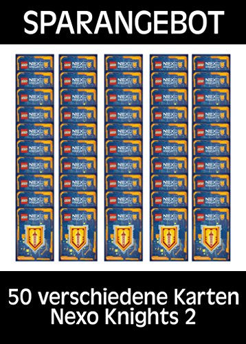 Unbekannt Lego Nexo Knights 2 - Trading Cards - 50 Verschiedene - Deutsch von CAGO